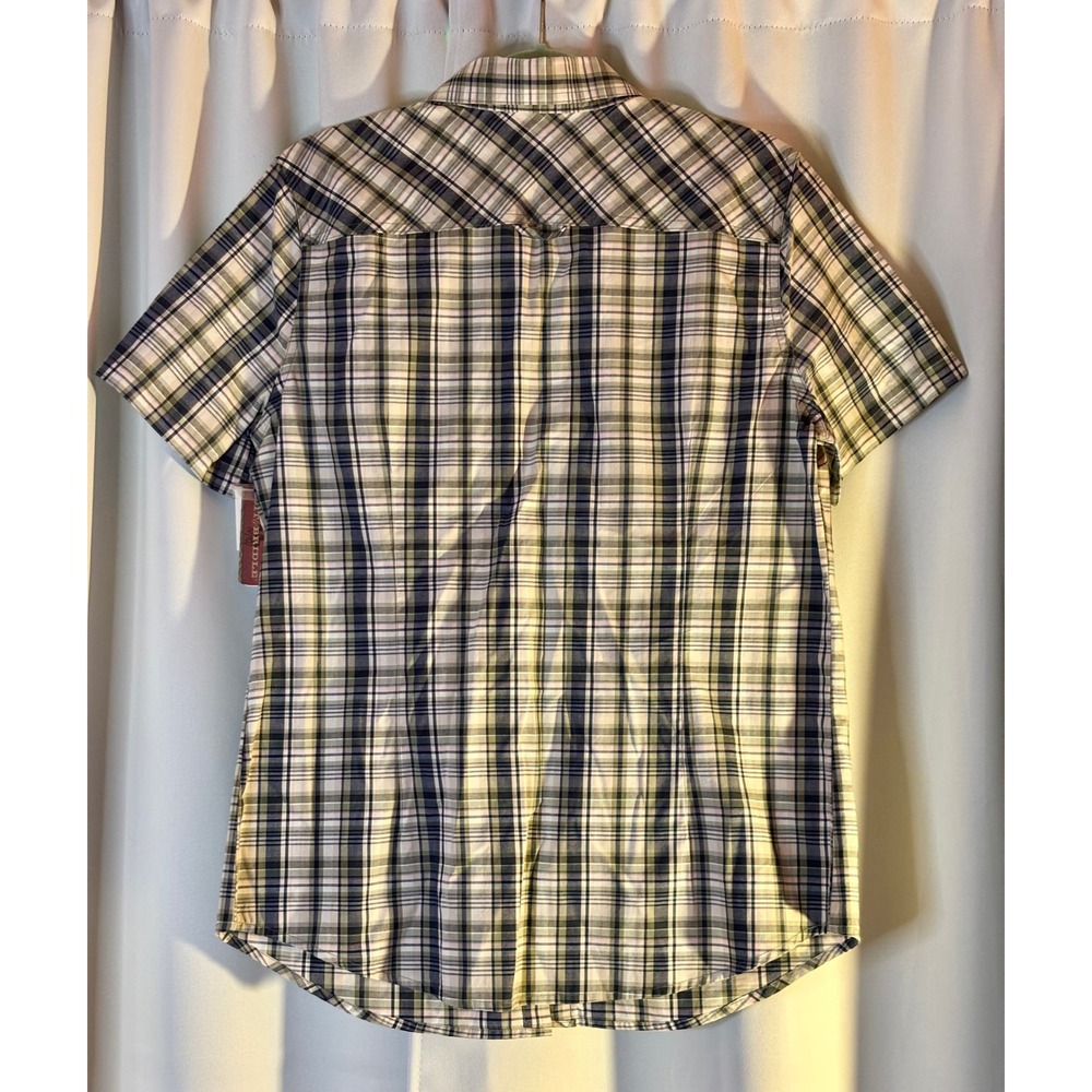 New Bit & Bridle Womens Plaid Short Sleeve Western Button Up Shirt Size M - Picture 2 of 6